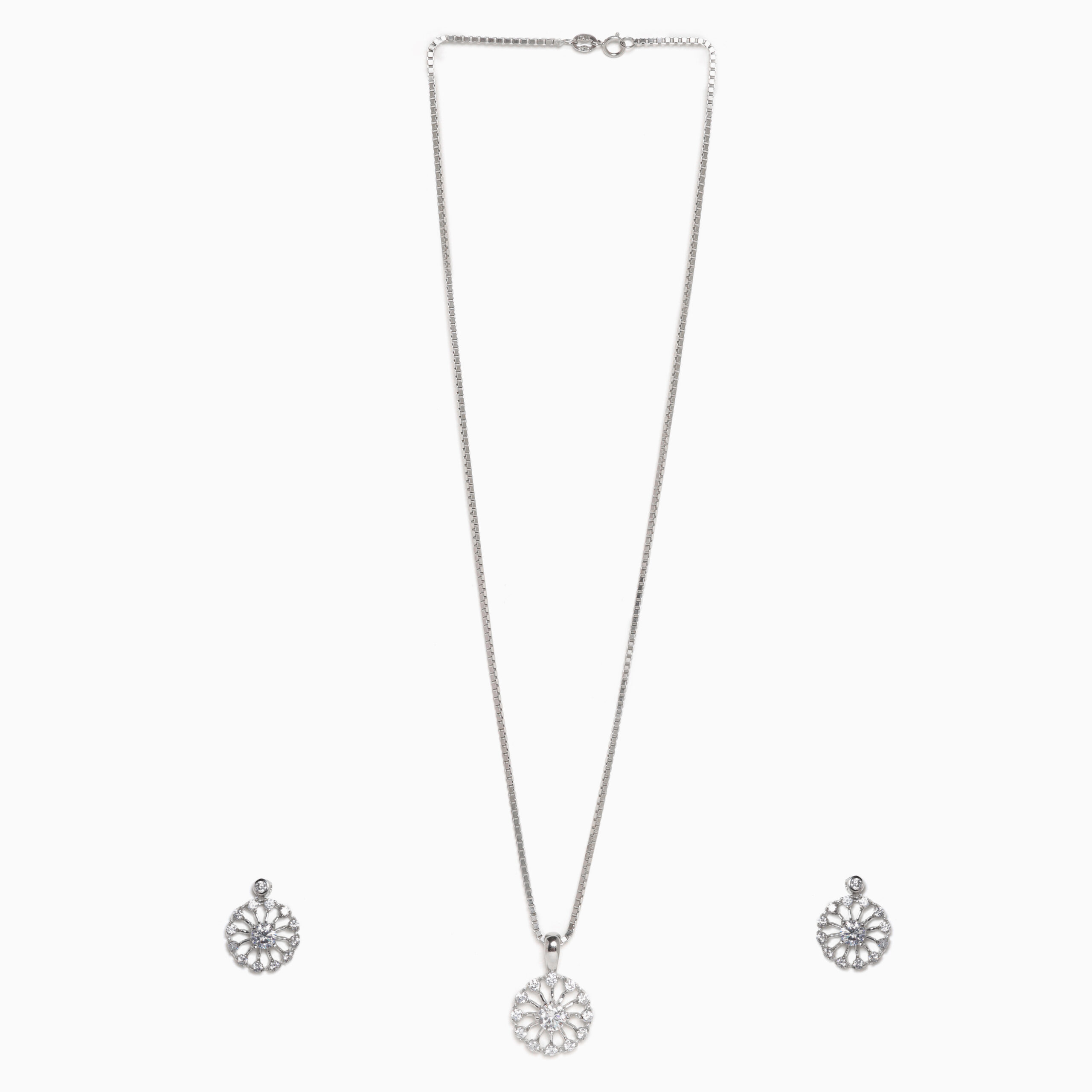 Silk 'Elegance Personified' Pendant Set With Earrings