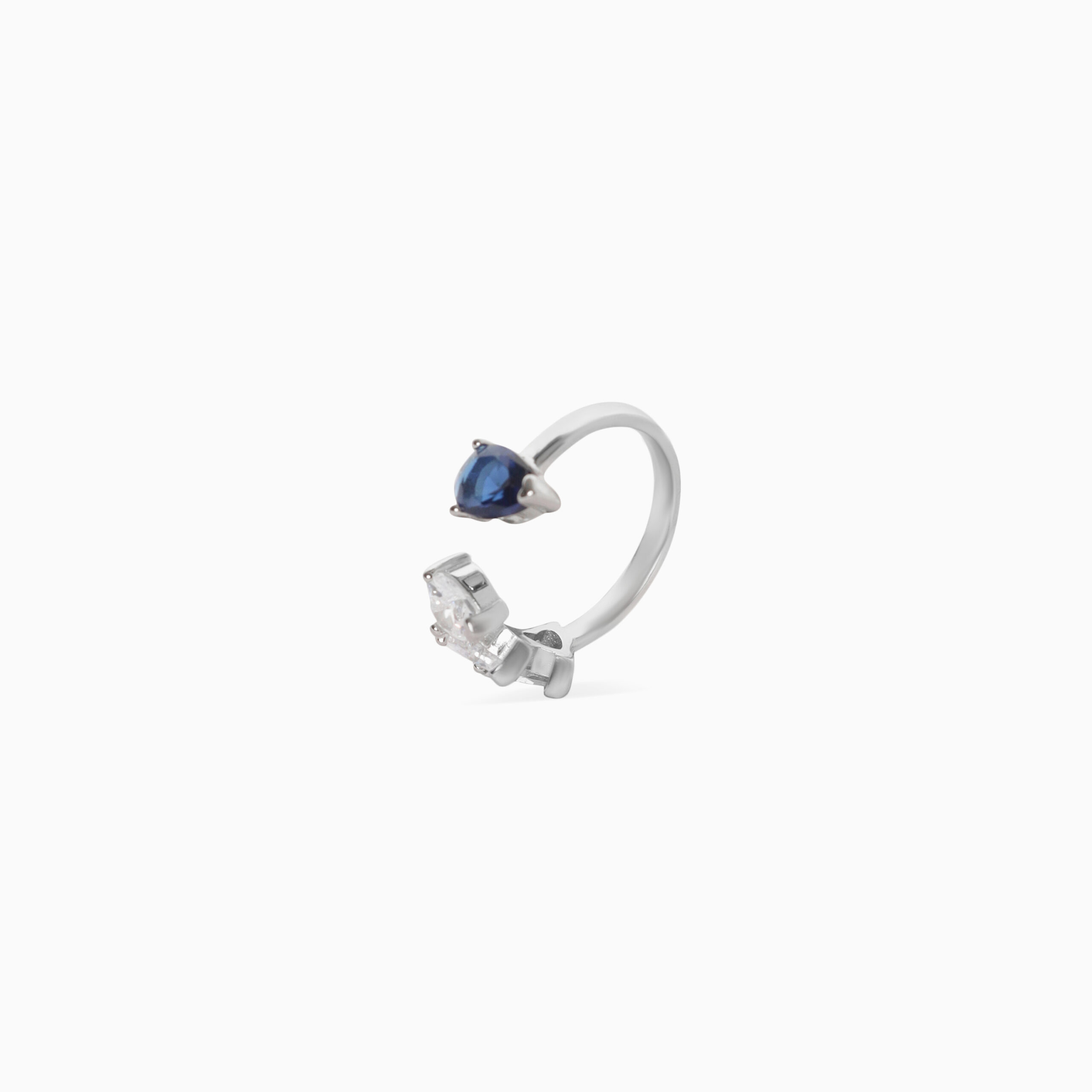 Silk Blue Heart Ring
