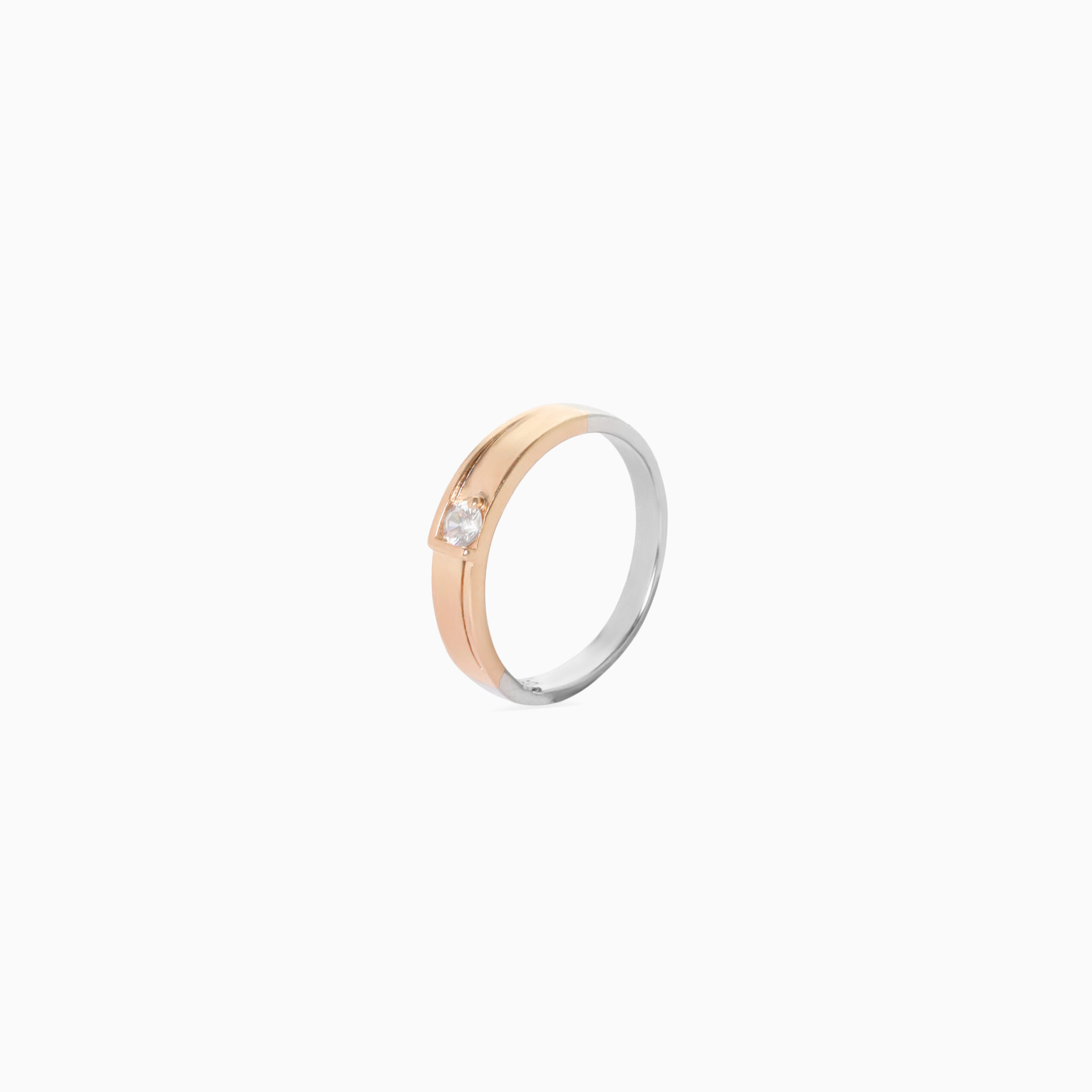 Silk Classic Rose Frosting Zircon Studded Ring For Him