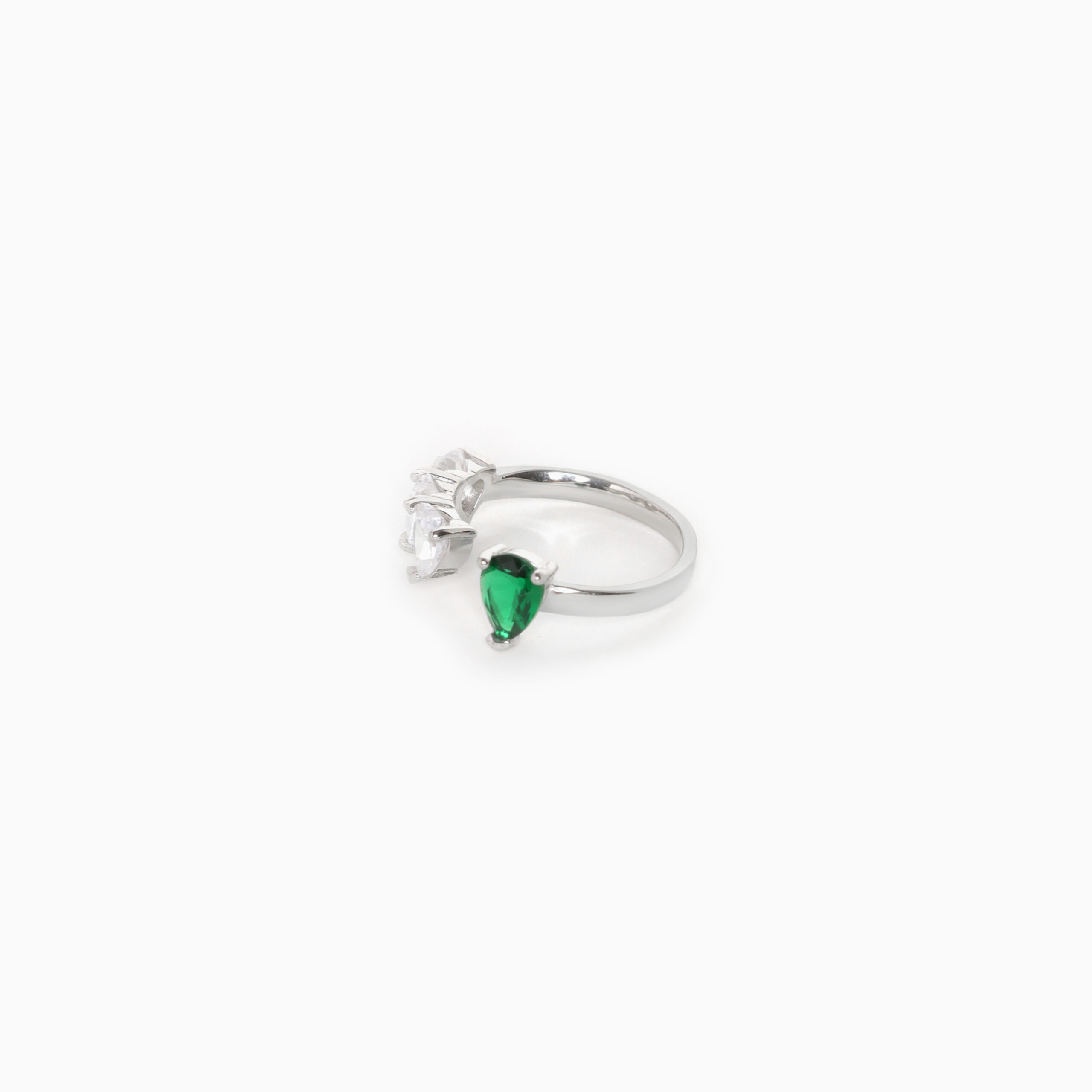 Silk Green Heart Ring