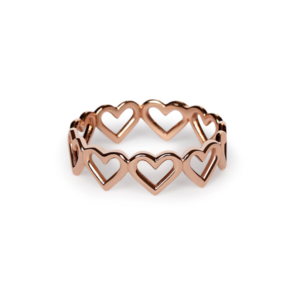 Silk jewels heart band ring