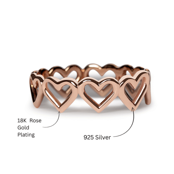 Silk jewels heart band ring - Image 3